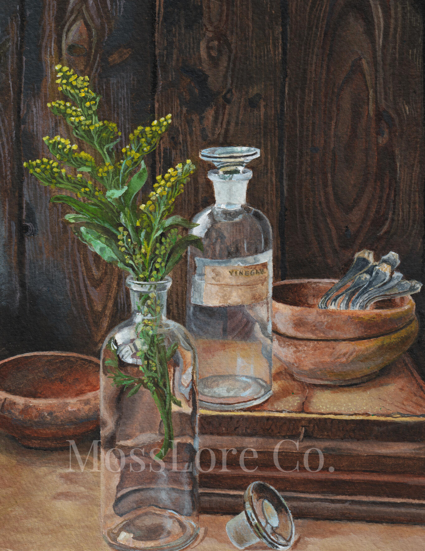 Goldenrod 8" x 10" Acrylic on watercolor paper